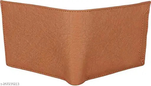 Solid faux leather bi-fold compact ID window wallet for men, trendy and top-selling design, perfect for everyday use and casual or formal trousers. Features coin pocket, 2 currency compartments, and ample space for cards. Handcrafted in India