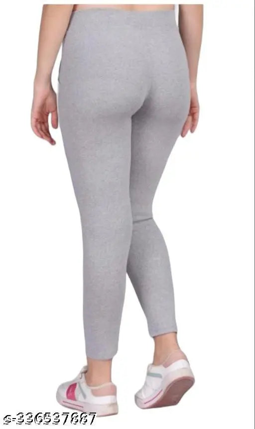 Solid Lycra pocket yoga jegging for women's athletic wear, high waist and ankle length, best for yoga or gym outfits, size M (waist 28in, length 37in), made in India