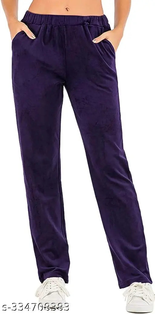 Purple fleece sweatpants