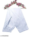 White chikankari women's cotton pant