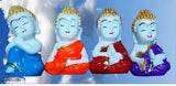 Poly Resin Buddha Statue Set of 4: Exquisite Little Baby Monk Meditating - Decorative home & car items