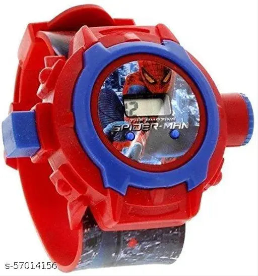 Colorful trendy kids watch with Spiderman logo
