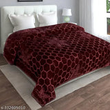 GKM Floral double Mink Polyester blanket for heavy winter, vibrant floral design, cozy and warm