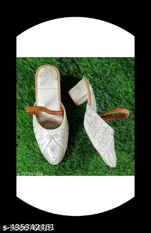 Embellished synthetic ballerina flats from India: Classy Bellies, IND-4 to IND-9