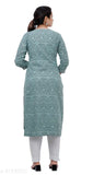 Bandhej olive cotton pant set, dyed/washed net with three-quarter sleeves, Indian ethnic wear on display