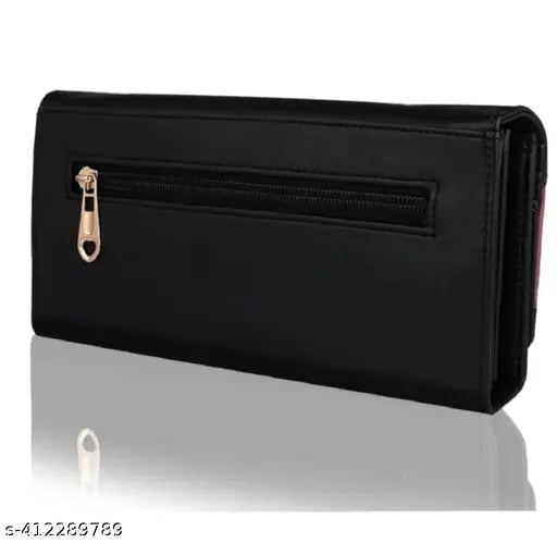 Black leather wallet, multiple card slots