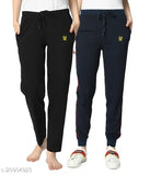 Black cotton sweat pants with drawstring closure, blue and red stripes on side