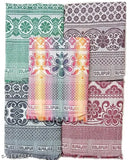 Multicolor pack of 5 Terry Retail's Original Solapur Chaddar single bed cotton blankets, floral print for adult use during mild winter in India