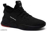 Black canvas casual sneakers for kids with red laces, multicolor design, walking sole, adjustable strap, velcro closure