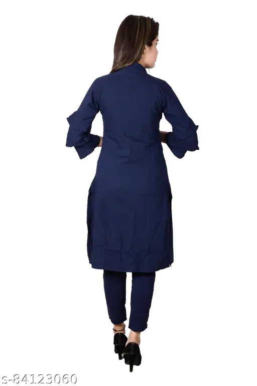 Classy cotton blend party dress for girls with shrugtop pant, solid fabric, comfortable & stylish