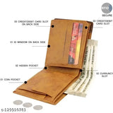 Stylish, PU pocket-friendly wallet with 2 compartments, free size for daily use