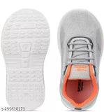 Unisex kids trending smart grey sports shoe, lace closure