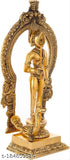 Oxide metal Lord Murugan miniature idol, 3.5"x2.5"x10", Feng Shui showpiece from India