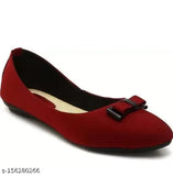 Synthetic red ballerina sandals from Latest Collection, comfortable ethnic style for women and girls