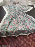 Kurta, floral print, blue lining" # Confirming visible patterns and color