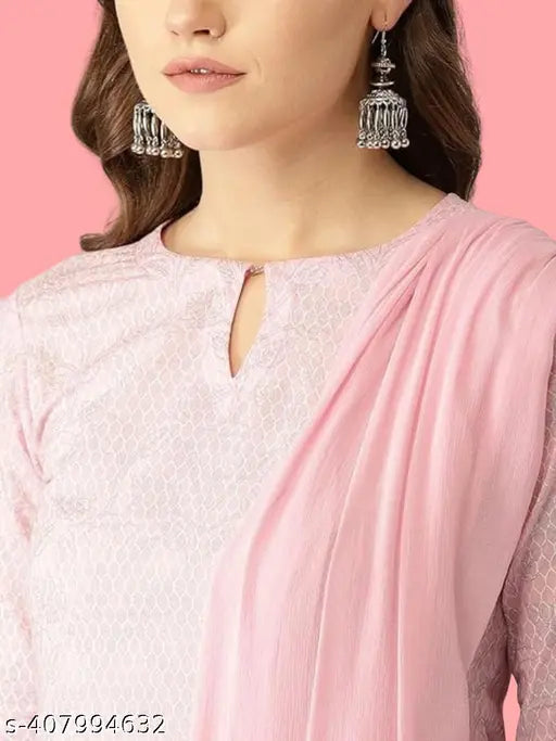 Buttersilk women's printed cotton blend straight kurta with palazzos, multicolor Indian ethnic wear