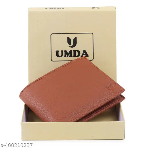 Faux leather men's wallet, durable, compact design, 2 compartments, 8 card slots, hidden storage, coin pocket, ideal for daily use and gifts, Made in India