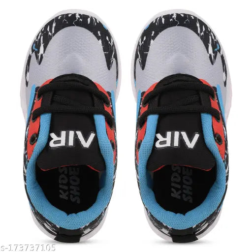 Kids Boys Sports Shoes Lace Running Shoes - Mesh & PVC material, stylish, trendy, comfortable, illuminating sole, ideal for active boys (Pack of 1)
