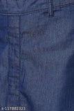 Blue denim women's long skirt, casual western style. Ideal for all seasons and sizes. A-line design, comfortable wear, flattering length of 34 inches