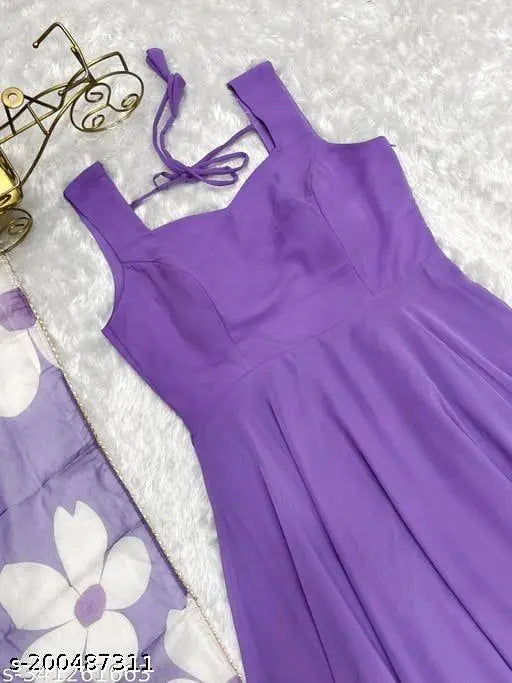 Designer Tie-Dye Georgette Dress - Vibrant prints on sleeveless style, XS to 6XL sizes available