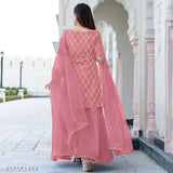 Pink dupatta with intricate embroidery, full-length, suitable for Diwali festive wear