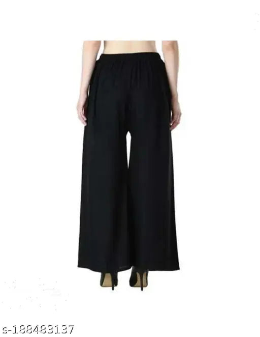 Green cotton palazzo pants