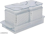 Clear acrylic airtight storage container tray set with lid, 500ml