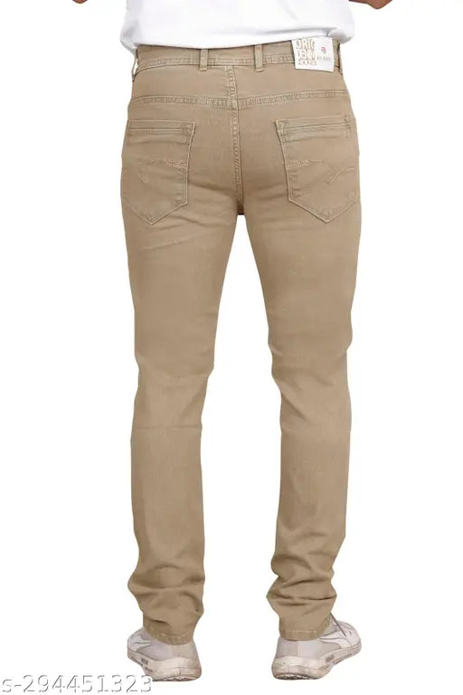 Solid yellow denim men's jeans by RIGBONE, regular fit, size 30/32/34/40, India origin
