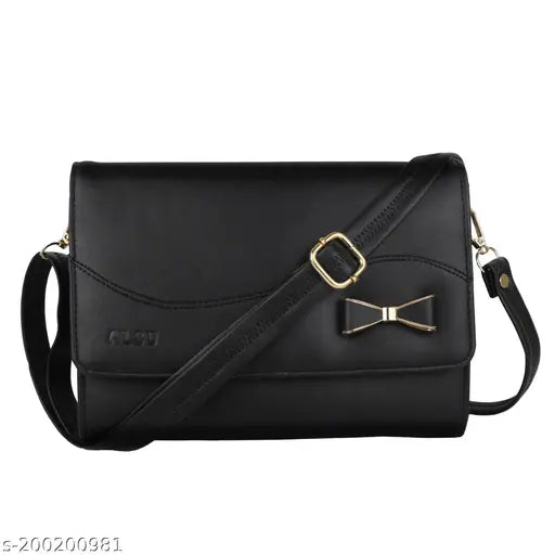 Textured pattern sling bag, casual and trendy, black color, suitable for parties