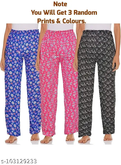 Women's casual pajamas set, summer sleepwear, 3 piece pack