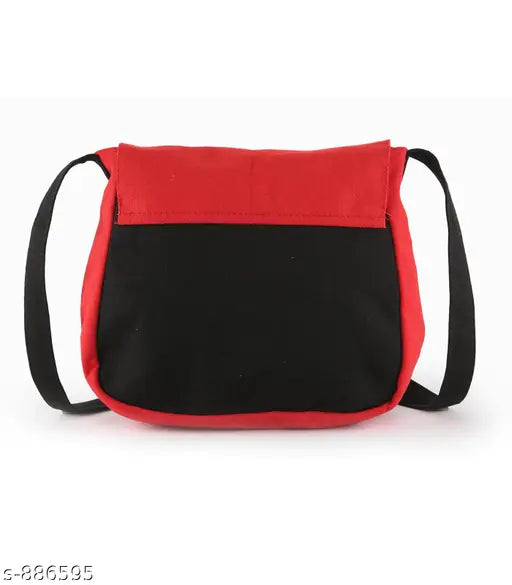 Stylish red and black sling bag
