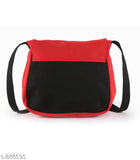 Stylish red and black sling bag