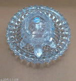 Transparent Crystal Turtle Tortoise Plate from Sai Collection, Indian Feng Shui Showpiece for Good Luck