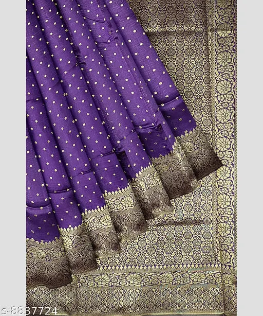 Purple, silk, saree