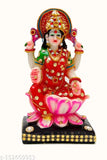 Laxmi poly resin statue, 6cm x 8cm x 16cm, Indian Goddess idol for home or pooja