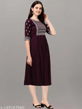 Purple kurta with embroidery