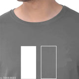 Stylish cotton men's short sleeve printed t-shirts, ideal for workouts (M: 38in x 27in, L: 40in x 28in, XL: 42in x 29in, XXL: 44in x 30in) - Made in India