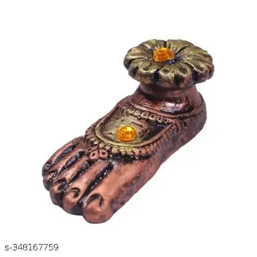 Terracotta Devi Charan, Pranavi Collection Maa Lakshmi Mitti Charan paduka for prosperity and wealth during Diwali