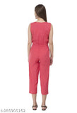 Black crepe women's full length sleeveless jumpsuit, ideal for casual wear and weekends