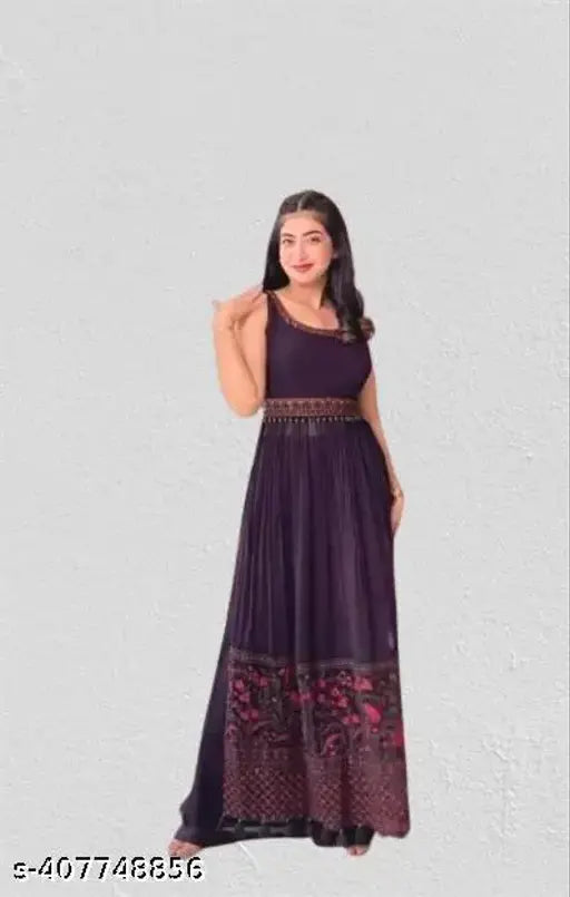 Embroidered Georgette kurta set with palazzos and dupatta, single size XL (India-made fashion)