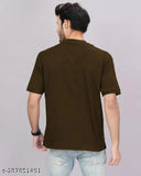 Cotton oversized plain t-shirt for men, loose fit in multiple sizes (S-6XL) and 8 colors - Indian-made solid tee