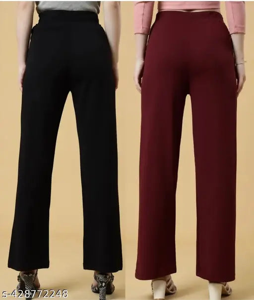 Women's viscose rayon trousers by H & S Clothing House, solid net color, elevate activewear or lounging wardrobe