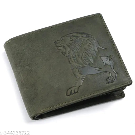 Classic, genuine leather RFID-blocking men's wallet with 2 compartments and free size (11cm x 9cm), featuring natural colour variation in top grain buffalo leather made in India
