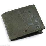 Classic, genuine leather RFID-blocking men's wallet with 2 compartments and free size (11cm x 9cm), featuring natural colour variation in top grain buffalo leather made in India