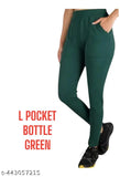 Bottle Green cotton jeggings for women, comfortable and stylish for any occasion