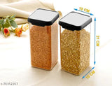 100ml Black & Clear Plastic Storage Containers, 8-Piece Set, Air Tight, BPA-Free