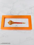 Metal Hanuman idol, Jai Shri Ram gada, traditional Indian home decor, 12cm x 12cm x 3cm