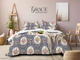 Luxurious brown polycotton double comforter - breathable, high-quality, all-season bedding