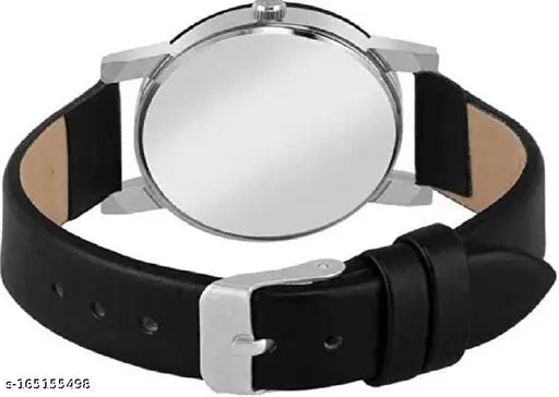 Black adjustable cotton baseball cap with analog watch combo, self-design pattern. Two-piece Diwili gift pack for casual and formal wear for men and boys (India origin)