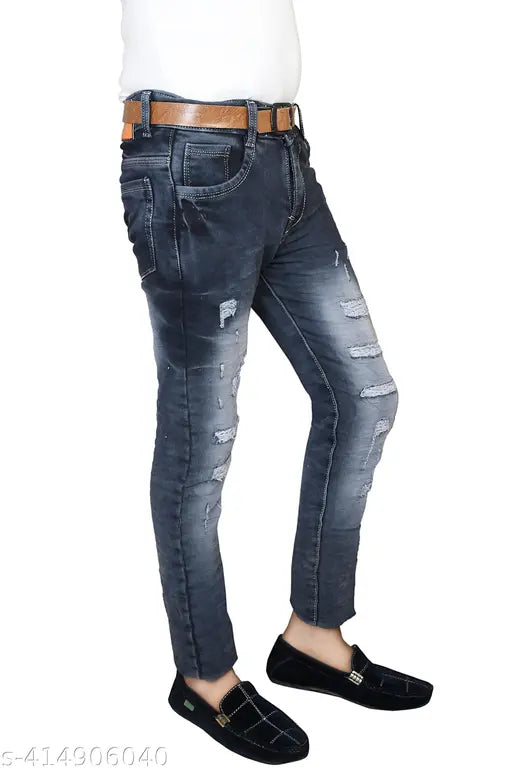 black pearls denim jeans for men - solid, premium denim for a perfect fit, pack of 1 (size 24/26/28, waist 24in-29in, hip 25in-29in, length 42in)